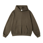 Solid Color Kangaroo Pocket Hoodie-INNBLAC Fashion Apparel