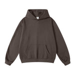 Solid Color Kangaroo Pocket Hoodie-INNBLAC Fashion Apparel