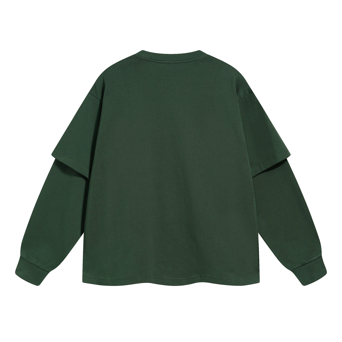 Solid Color Mock Two Piece Sweatshirt - Custom-INNBLAC Fashion Apparel