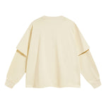 Solid Color Mock Two Piece Sweatshirt - Custom-INNBLAC Fashion Apparel