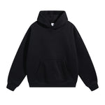 Solid Color Plush Lining Pullover Hoodie-INNBLAC Fashion Apparel