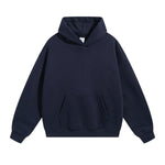 Solid Color Plush Lining Pullover Hoodie-INNBLAC Fashion Apparel