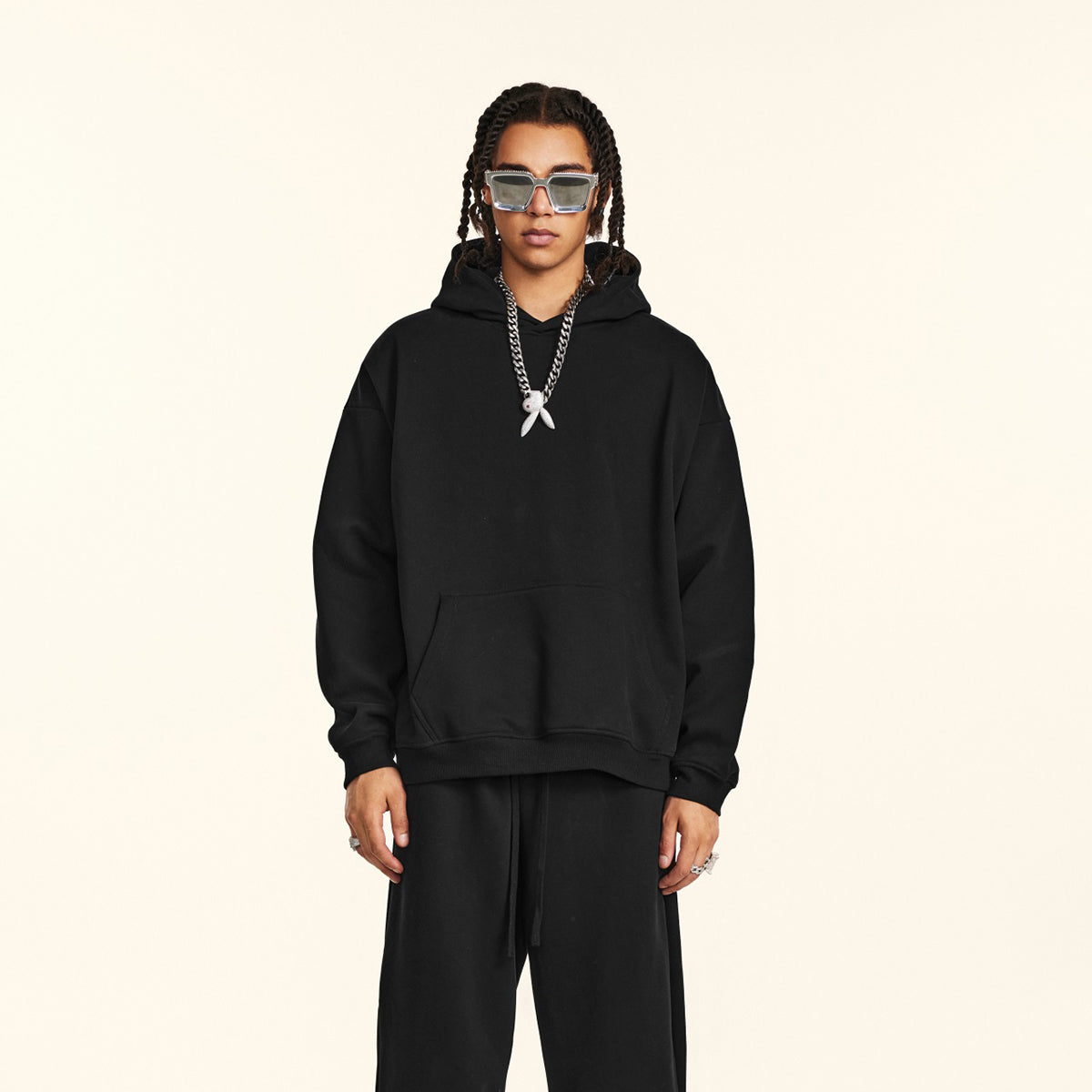 Plush lining Thick Oversized Hoodie-INNBLAC Fashion Apparel