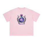 Space Bottle & Lotus Graphic Tee-INNBLAC Fashion Apparel