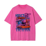 Space Vacation Washed Graphic Tee-INNBLAC Fashion Apparel