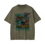 Space Vacation Washed Graphic Tee-INNBLAC Fashion Apparel