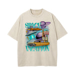 Space Vacation Washed Graphic Tee-INNBLAC Fashion Apparel