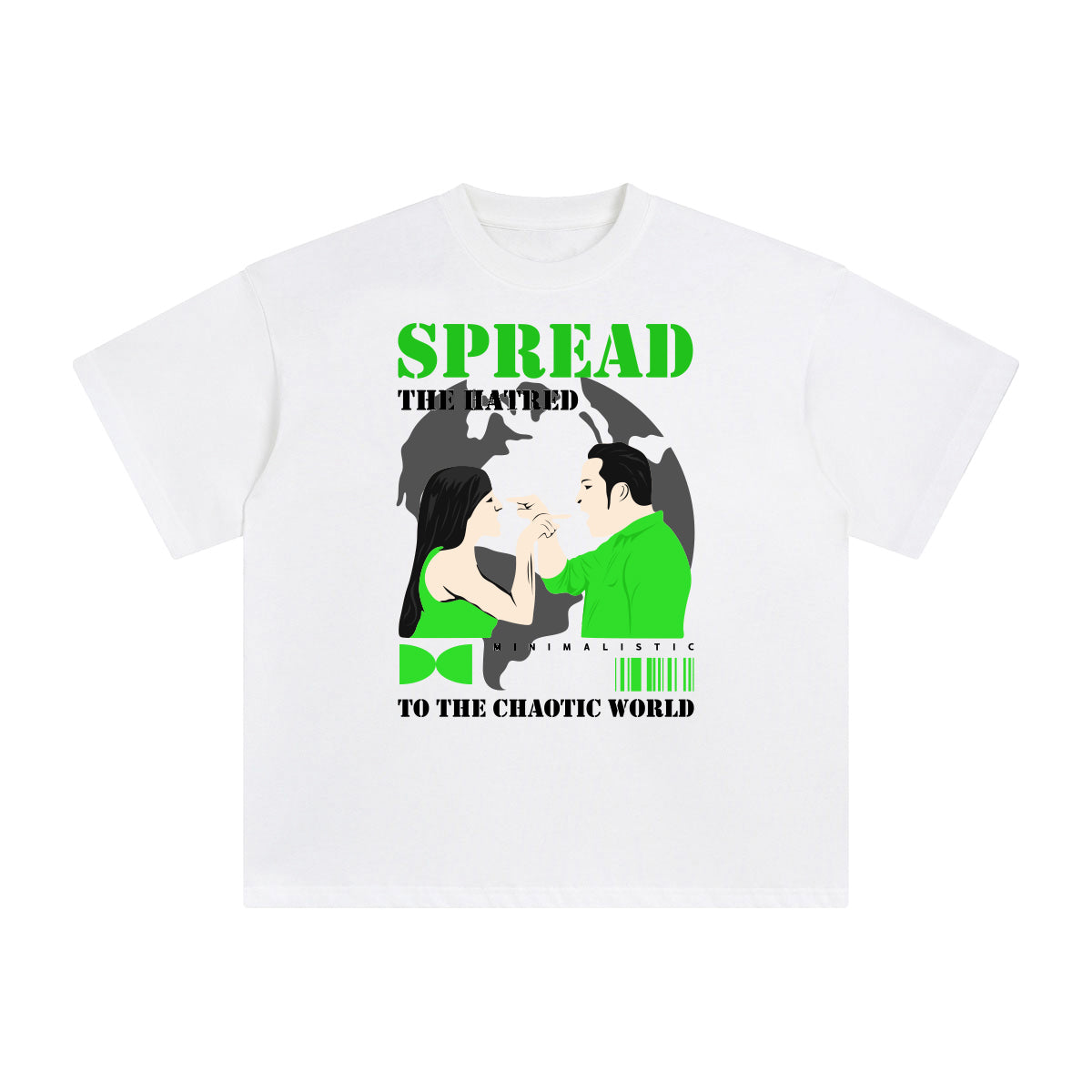 Spread the Hatred Abstract Graphic Tee-INNBLAC Fashion Apparel