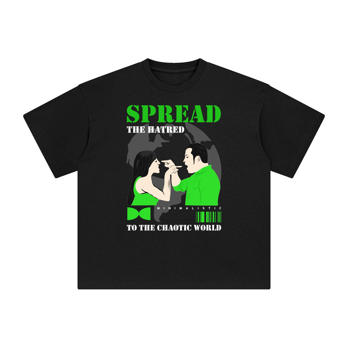 Spread the Hatred Abstract Graphic Tee-INNBLAC Fashion Apparel