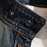 Stand Collar Denim Trucker Jacket-INNBLAC Fashion Apparel