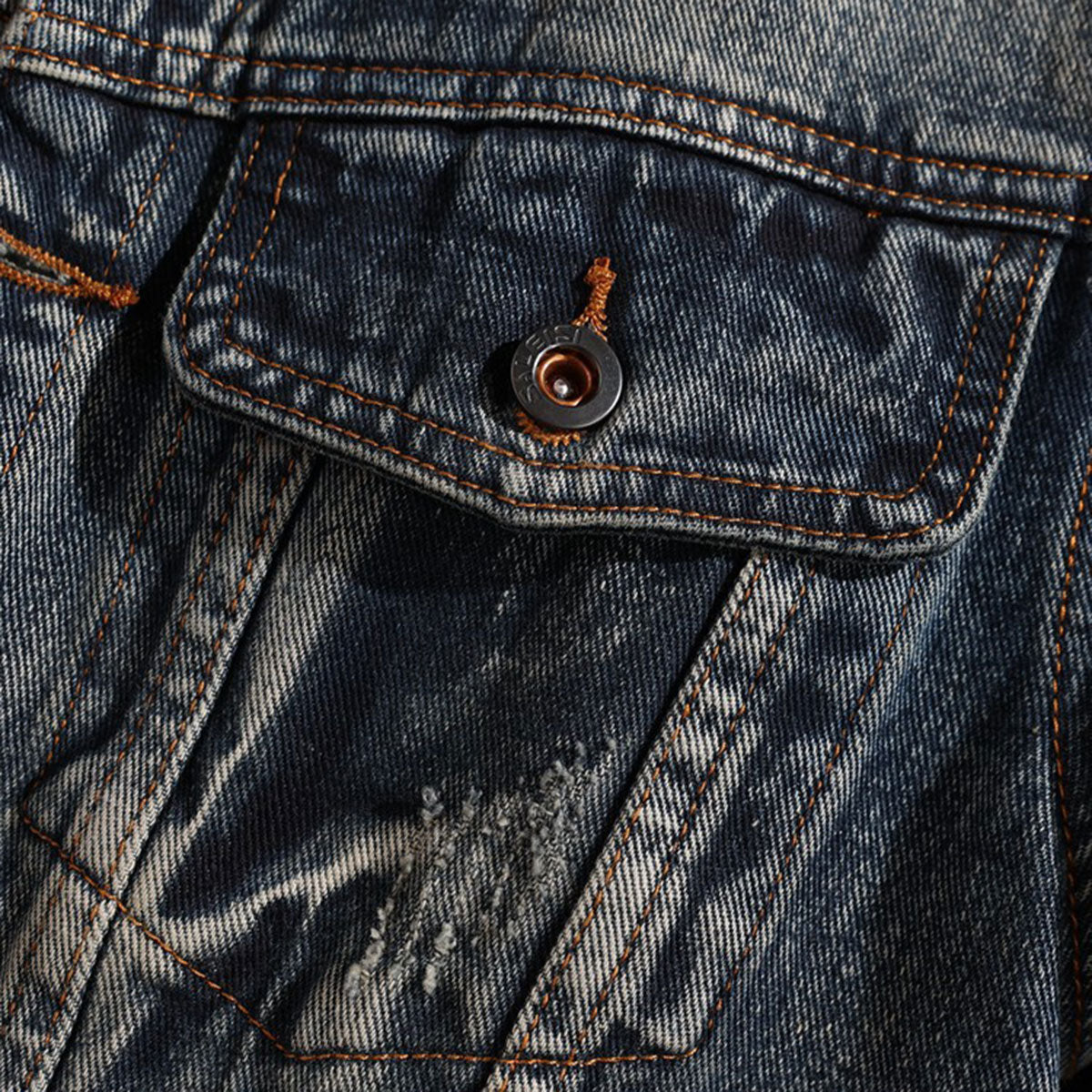 Stand Collar Denim Trucker Jacket-INNBLAC Fashion Apparel