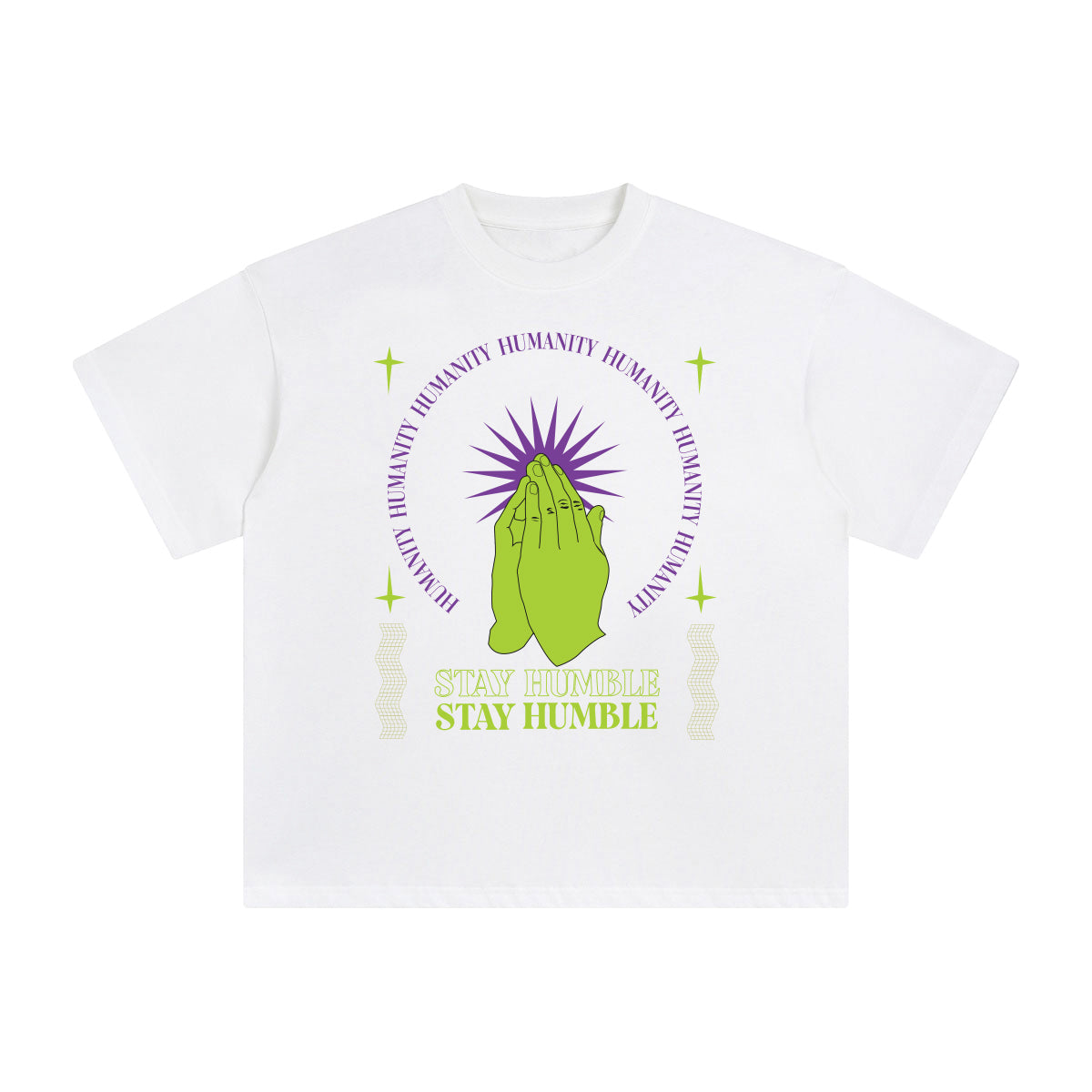 Stay Humble Abstract Graphic Tee-INNBLAC Fashion Apparel