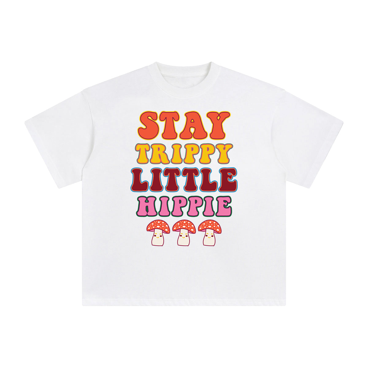 Stay Trippy Little Hippie Graphic Tee-INNBLAC Fashion Apparel