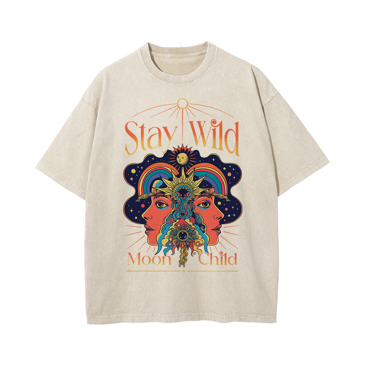 Stay Wild Moon Child Graphic Tee-INNBLAC Fashion Apparel