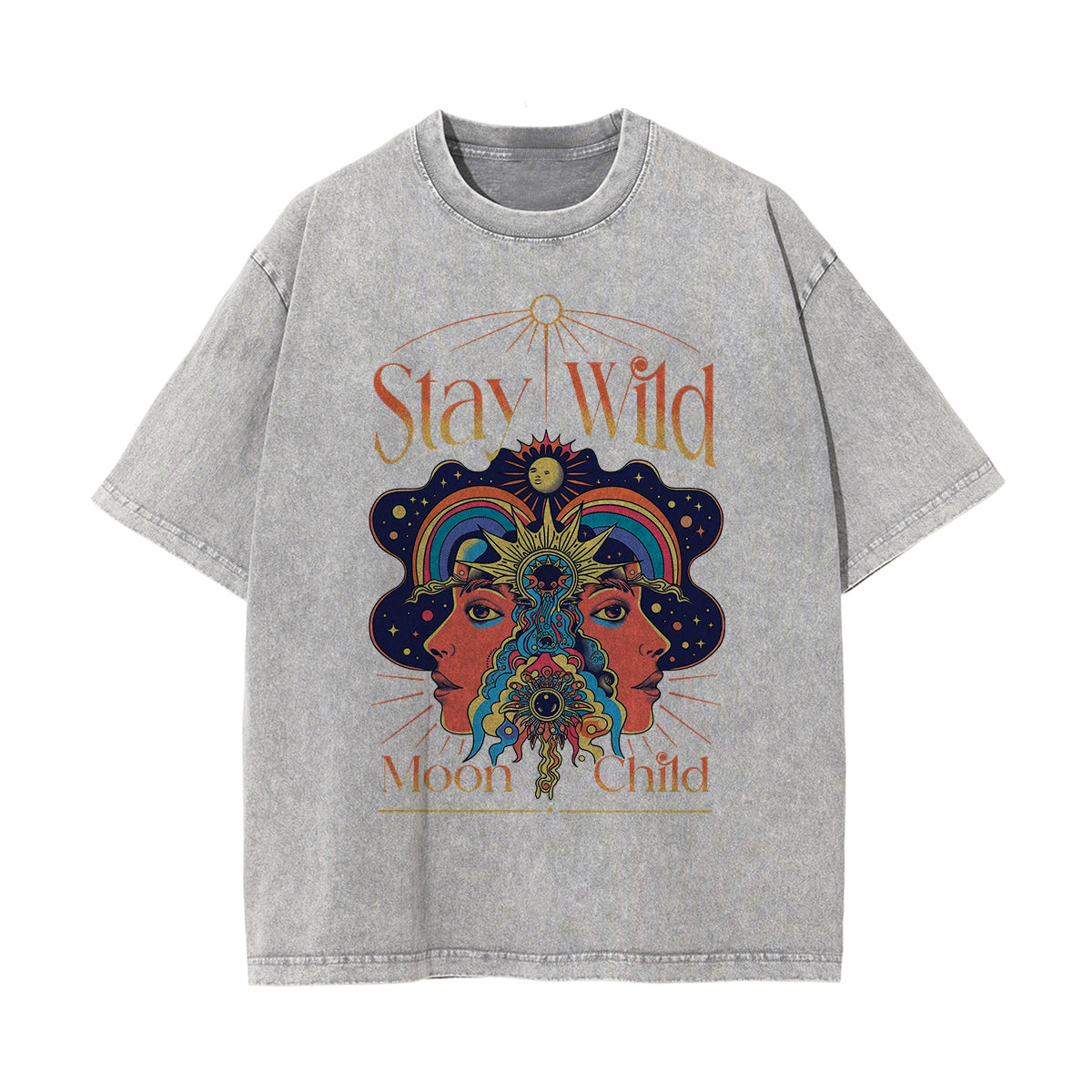 Stay Wild Moon Child Graphic Tee-INNBLAC Fashion Apparel