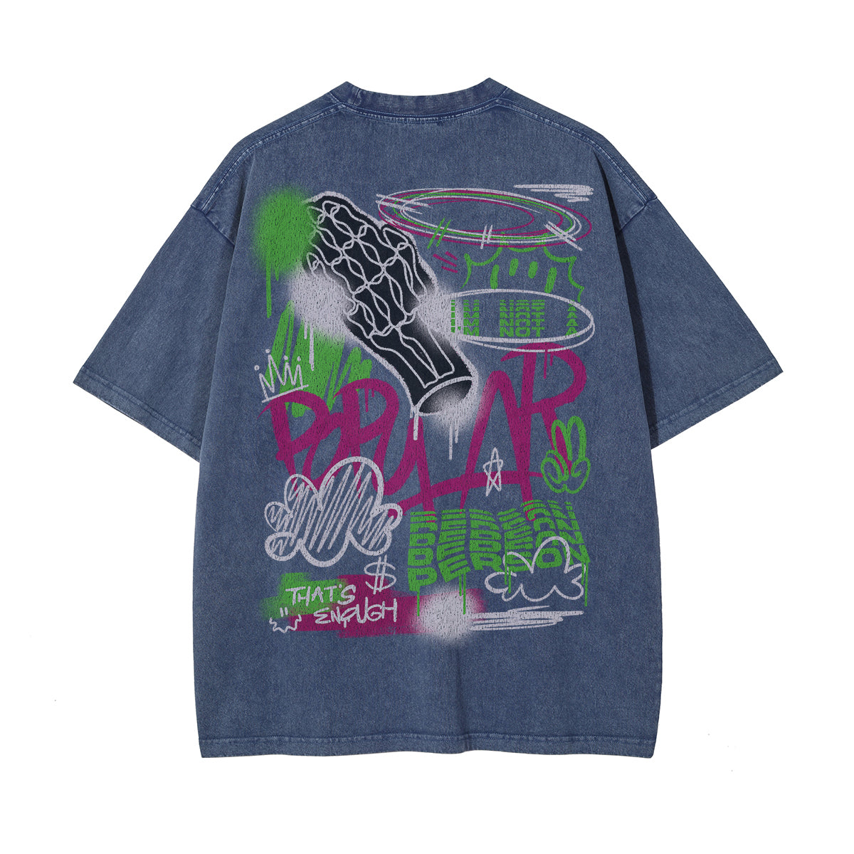 Stone Wash Aesthetic Graphic Tee-INNBLAC Fashion Apparel