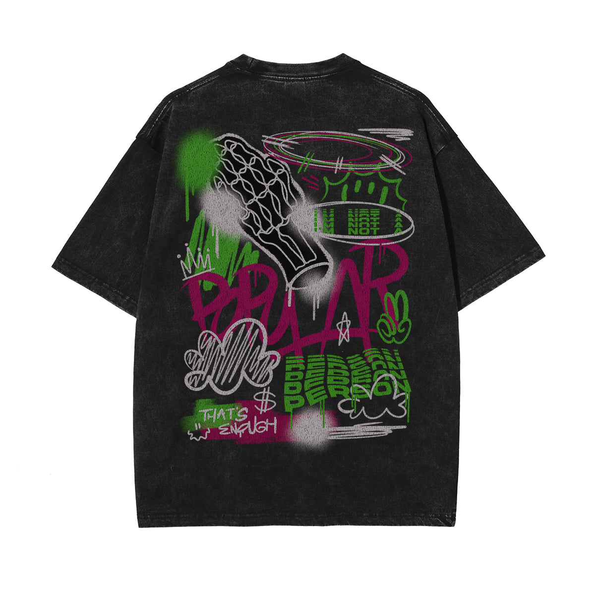 Stone Wash Aesthetic Graphic Tee-INNBLAC Fashion Apparel