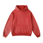 Stone Wash Kangaroo Pocket Hoodie-INNBLAC Fashion Apparel