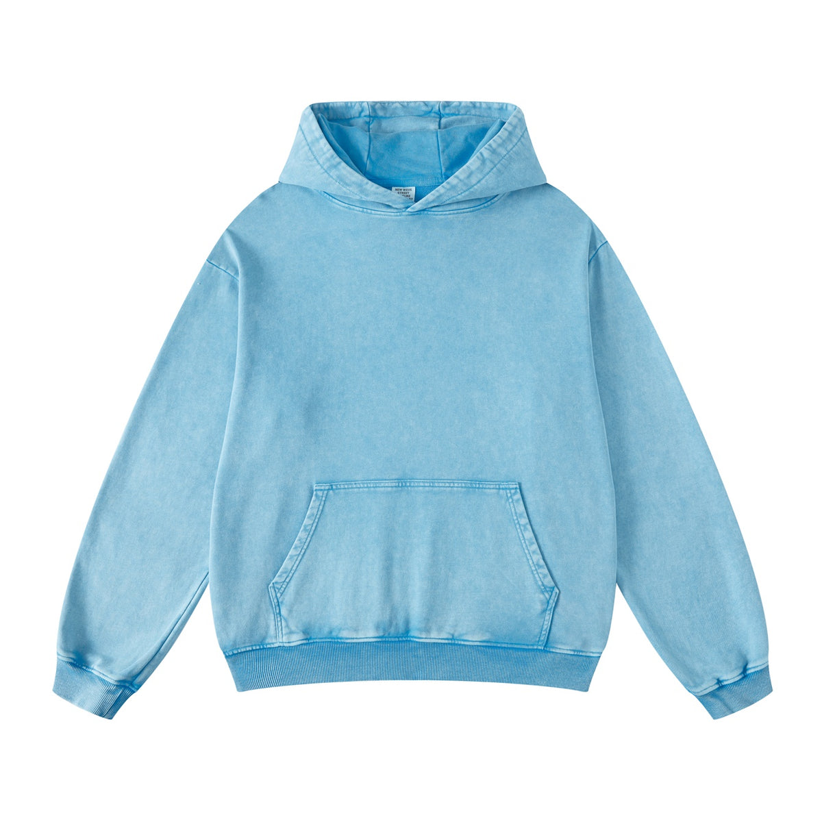 Stone Wash Kangaroo Pocket Hoodie-INNBLAC Fashion Apparel