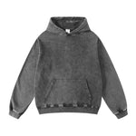 Stone Wash Kangaroo Pocket Hoodie-INNBLAC Fashion Apparel