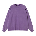 Stone Wash Long Sleeve T Shirt-INNBLAC Fashion Apparel