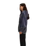 Women's Stone Wash Double Slider Zip Hoodie-INNBLAC Fashion Apparel