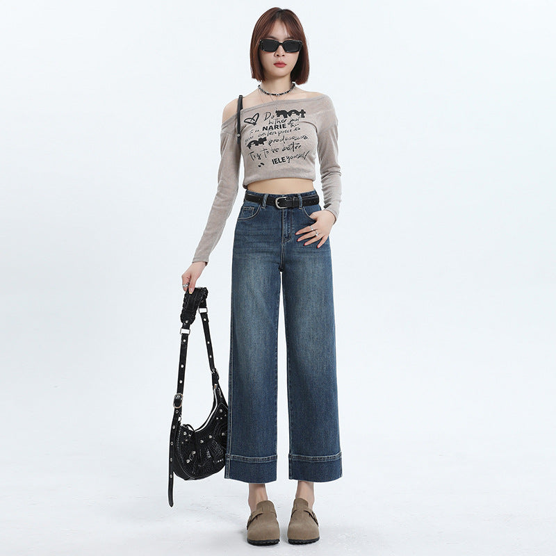 Straight Leg Ankle Jeans-INNBLAC Fashion Apparel