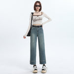 Straight Leg Ankle Jeans-INNBLAC Fashion Apparel
