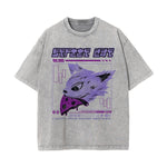 Street Cat Y2K Japanese Graphic Tee-INNBLAC Fashion Apparel