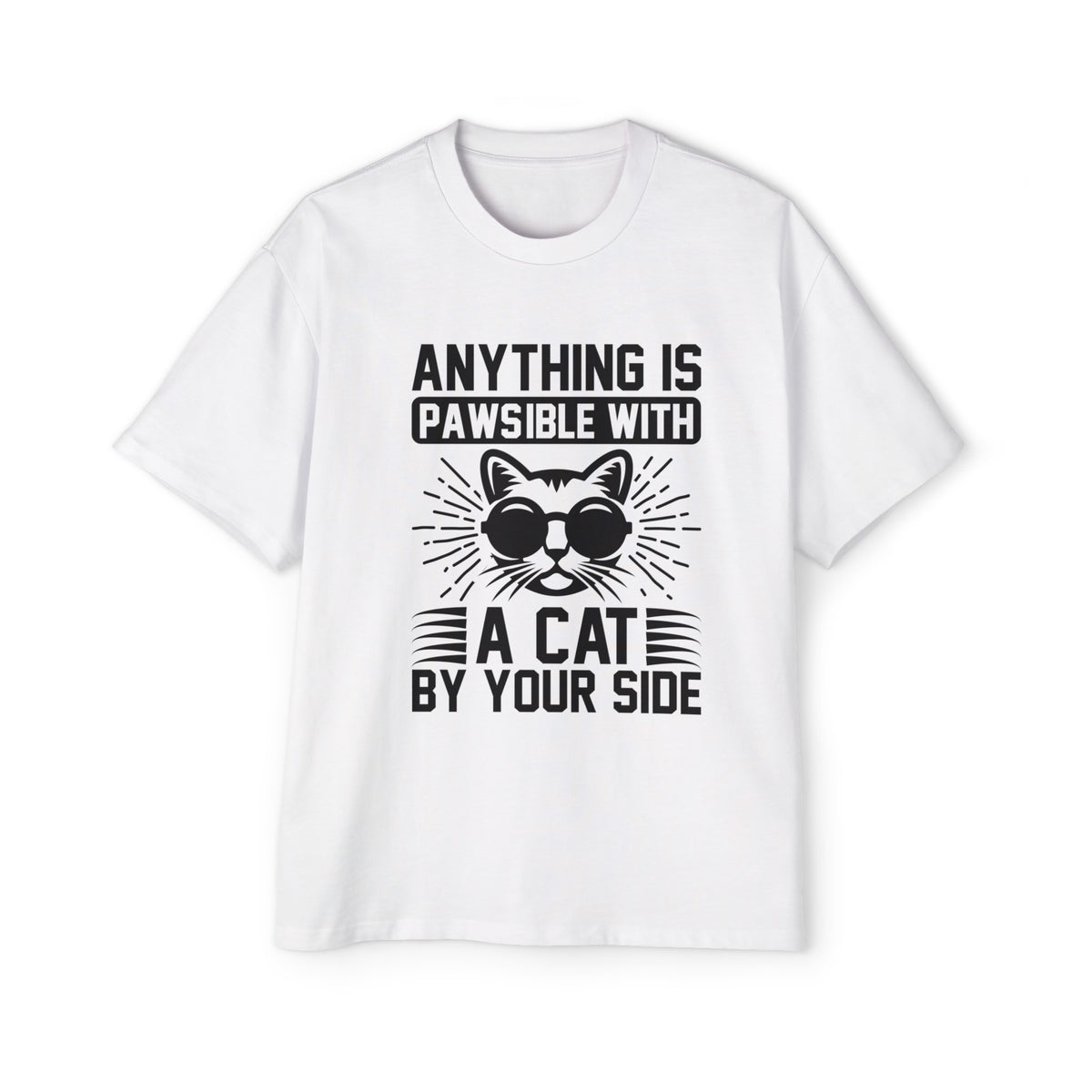 Sunglasses Cat Slogan Graphic Tee-INNBLAC Fashion Apparel