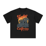 Surfing California Vacation Graphic Tee-INNBLAC Fashion Apparel