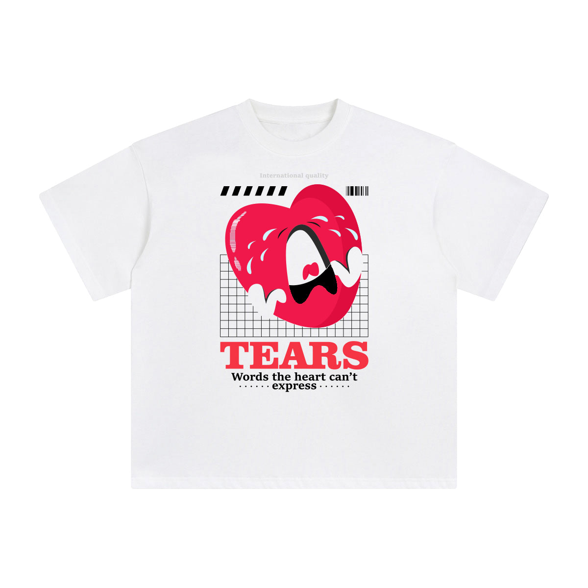 Tears Abstract Graphic Tee-INNBLAC Fashion Apparel