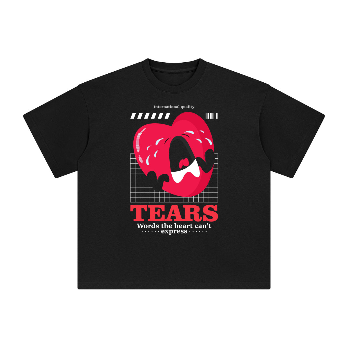 Tears Abstract Graphic Tee-INNBLAC Fashion Apparel