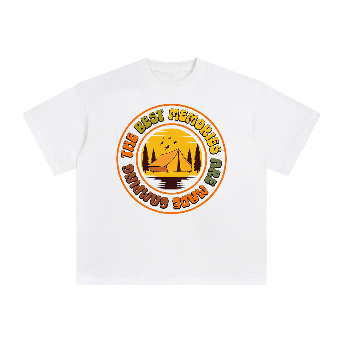 The Best Memories Are Made Camping Graphic Tee-INNBLAC Fashion Apparel