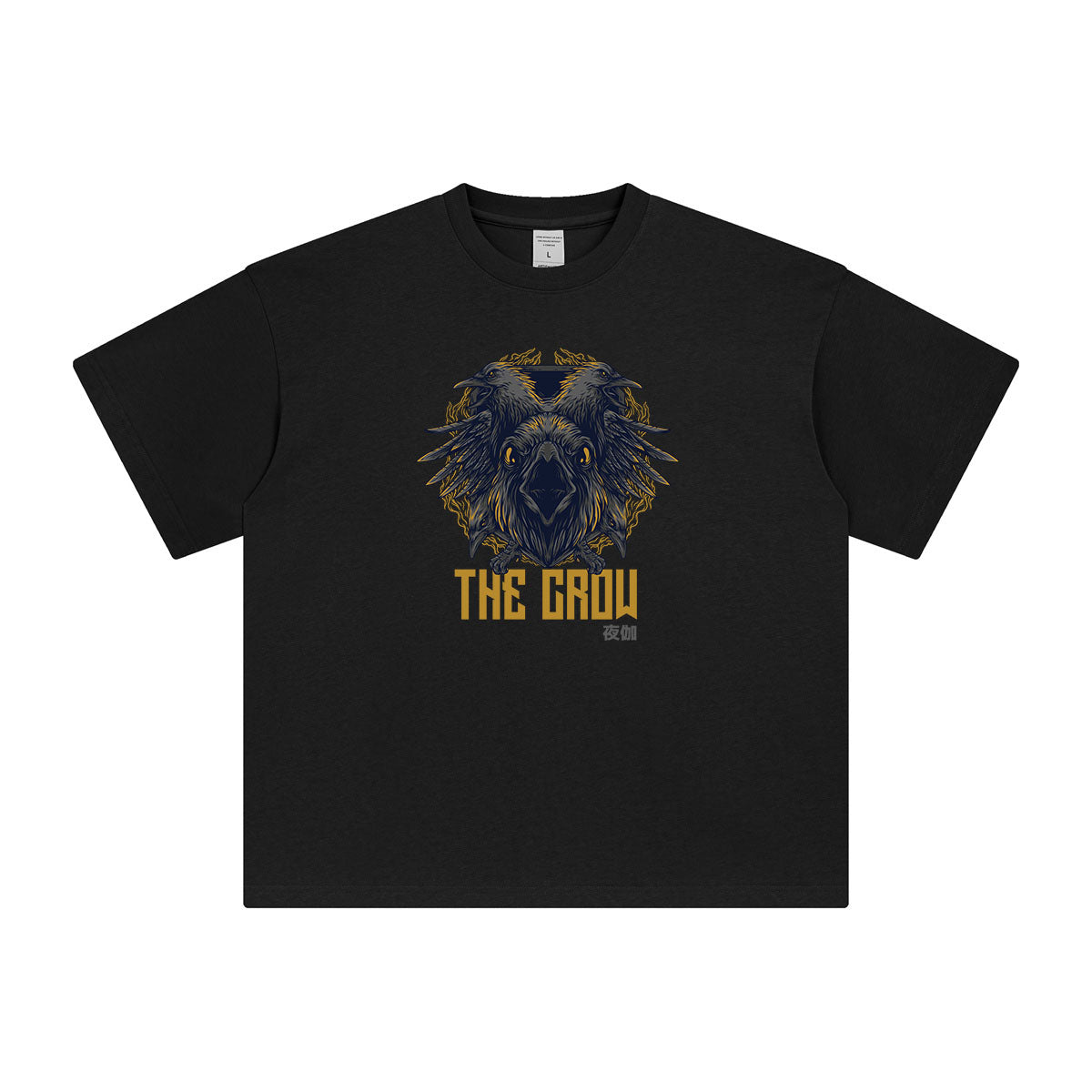 The Crow Japanese Kanji Graphic Tee-INNBLAC Fashion Apparel