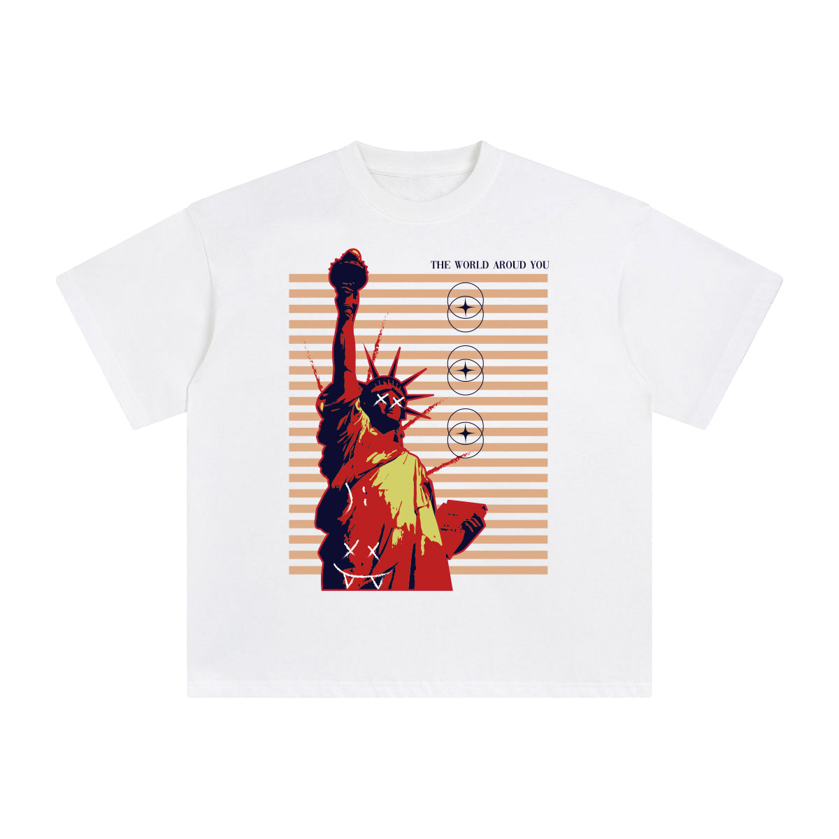 The World Around You Abstract Graphic Tee-INNBLAC Fashion Apparel