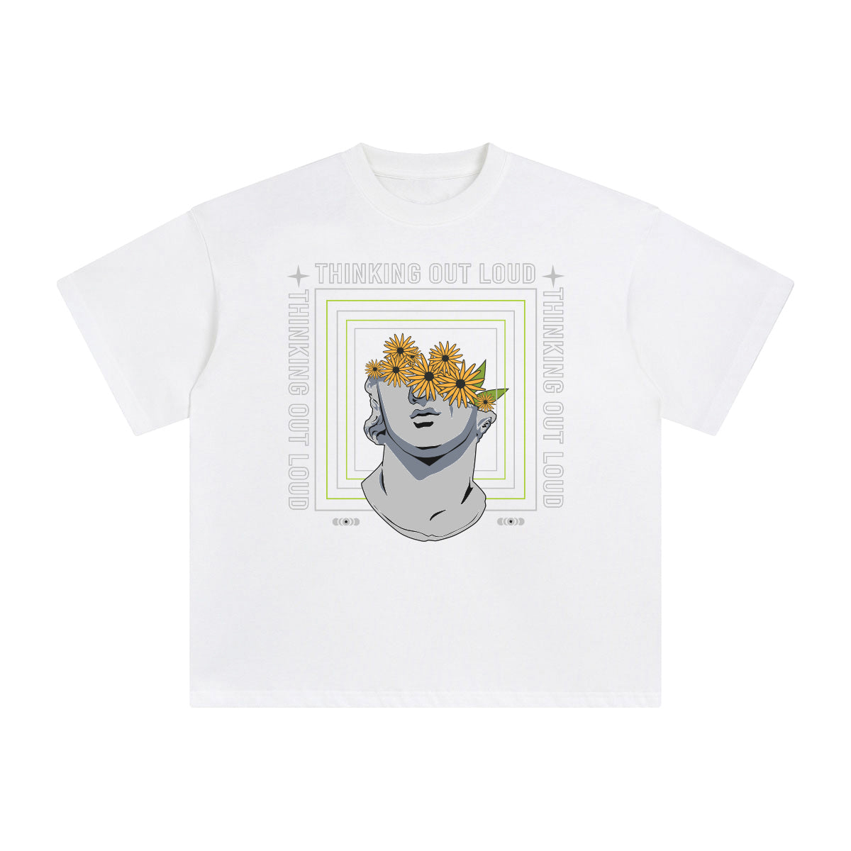 Thinking Out Loud Abstract Graphic Tee-INNBLAC Fashion Apparel