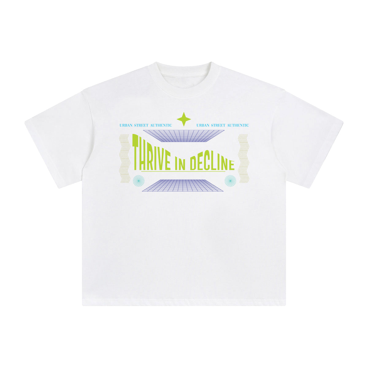Thrive in Decline Abstract Graphic Tee-INNBLAC Fashion Apparel