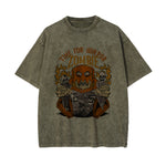 Time For Horror Graphic Washed Tee-INNBLAC Fashion Apparel