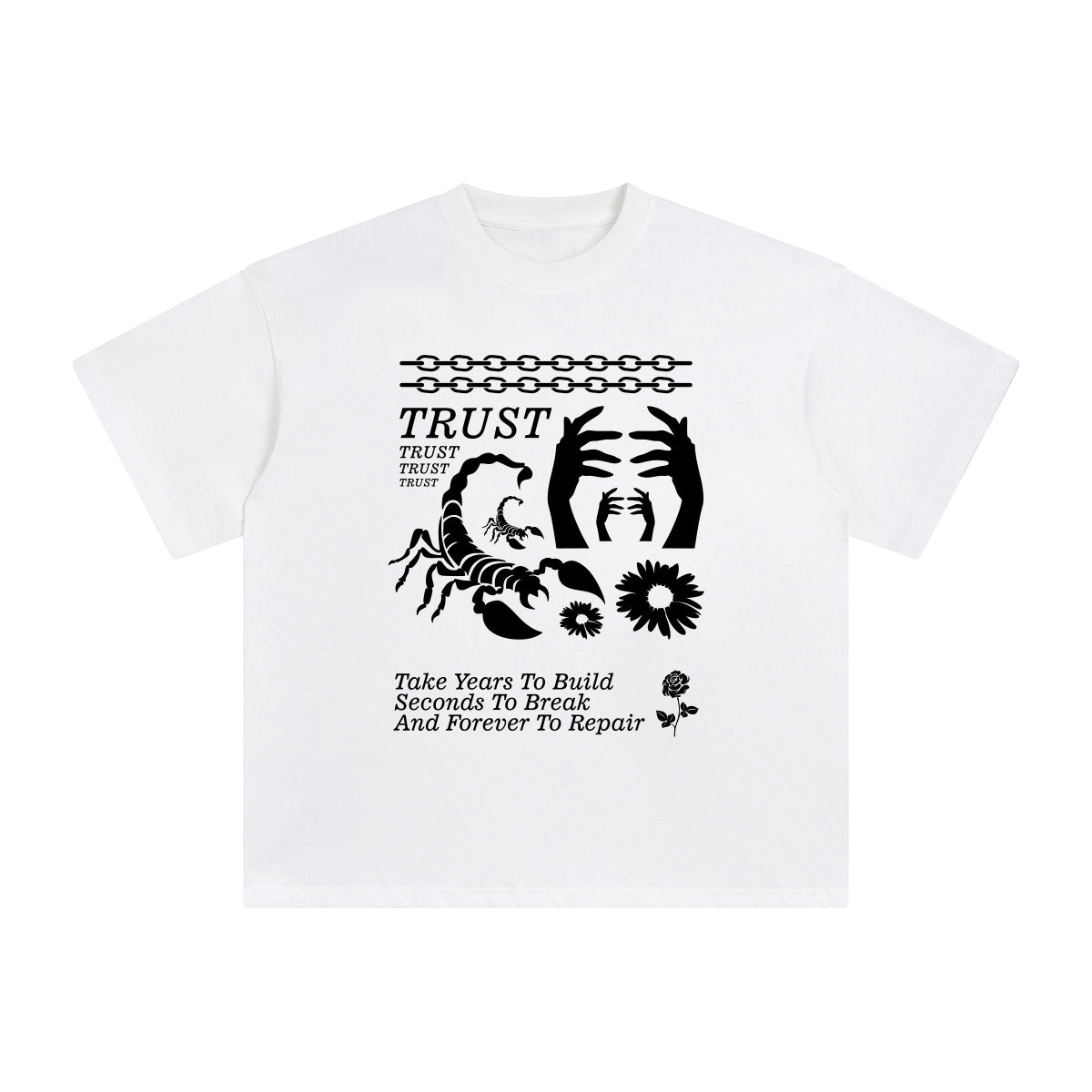 Trust Abstract Art Graphic T Shirt-INNBLAC Fashion Apparel