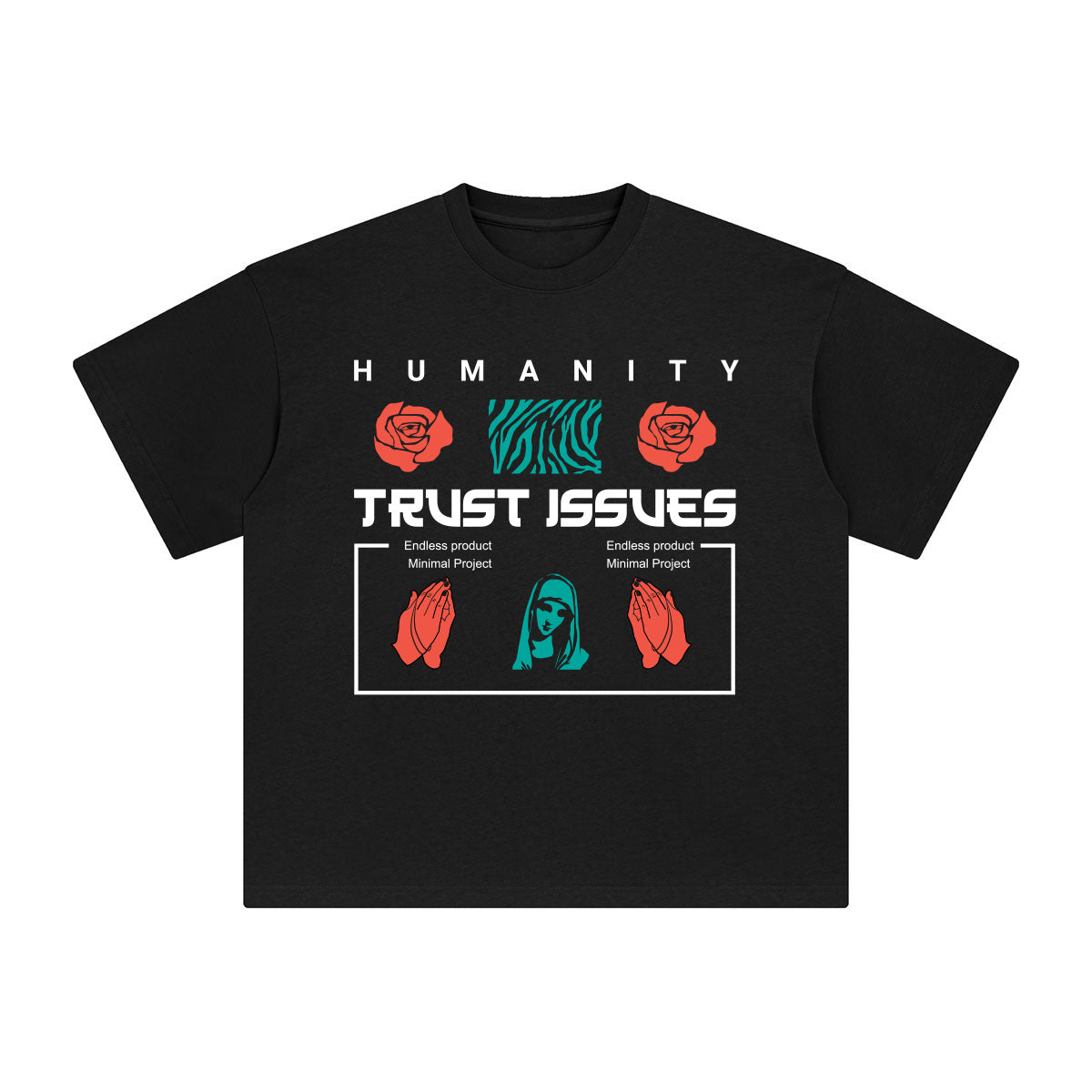 Trust lssues Abstract Graphic Tee-INNBLAC Fashion Apparel