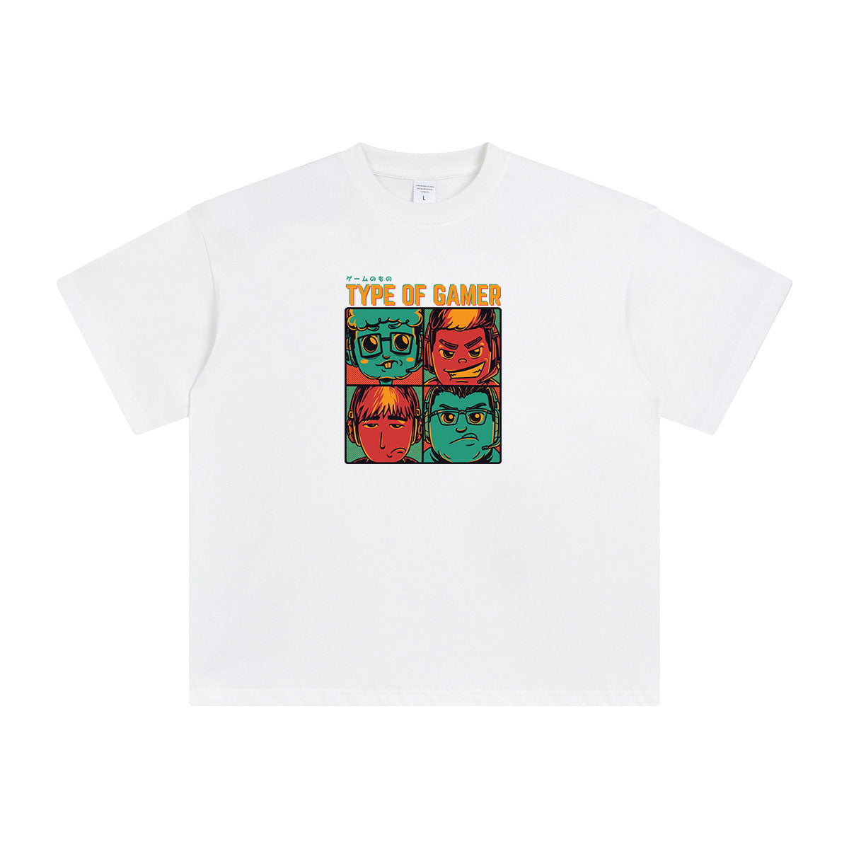 Type of Gamer Cartoon Graphic Tee-INNBLAC Fashion Apparel