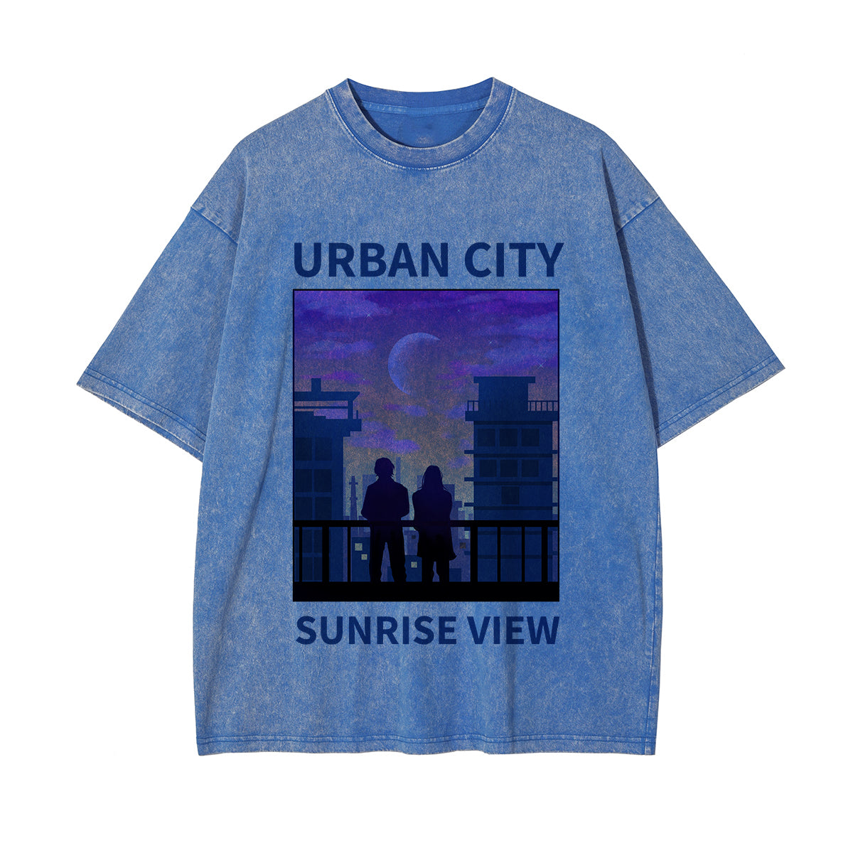 Urban City Sunrise View Graphic Tee-INNBLAC Fashion Apparel