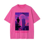 Urban Japanese City Sunset Graphic Tee-INNBLAC Fashion Apparel
