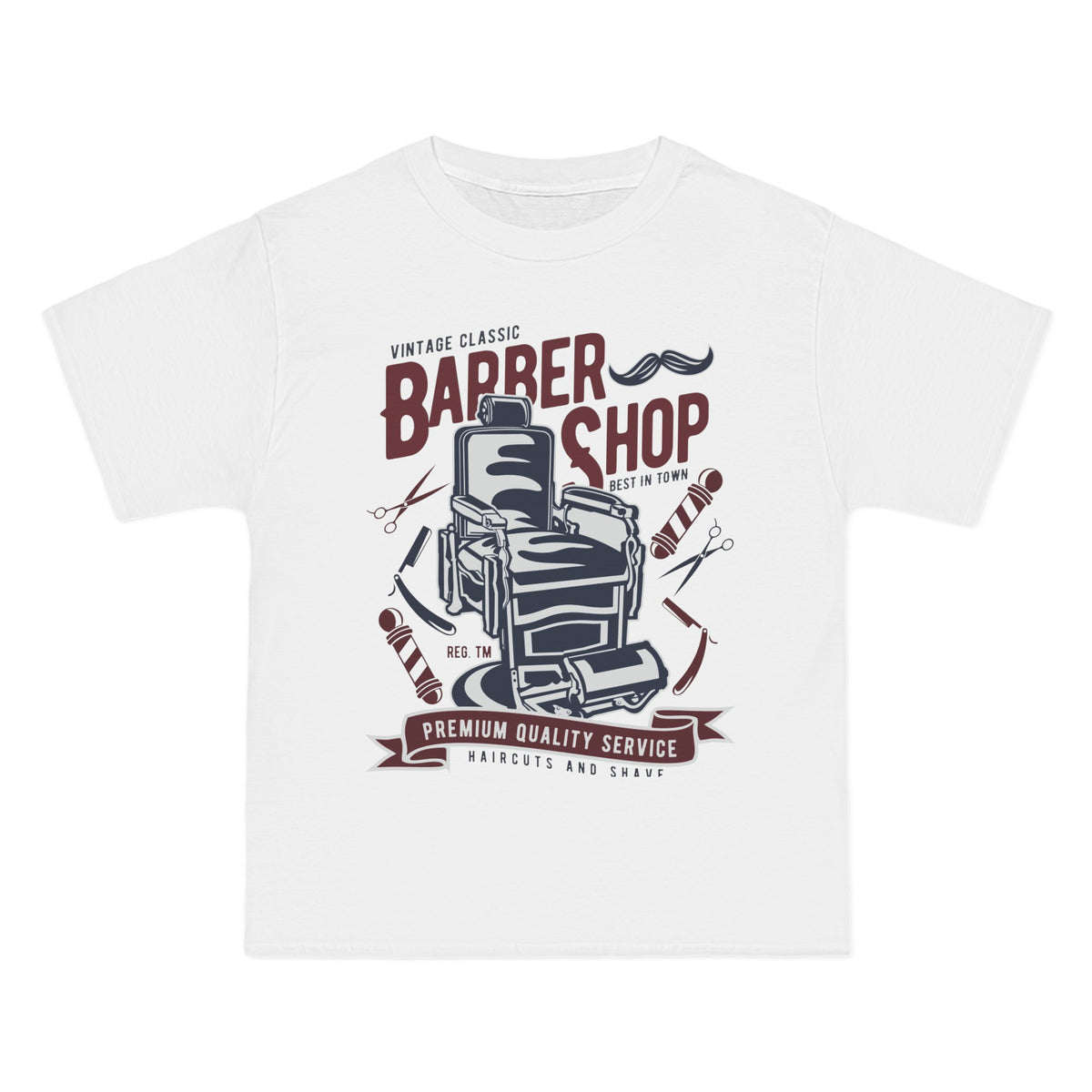 Vintage Barber Shop Graphic Tee-INNBLAC Fashion Apparel