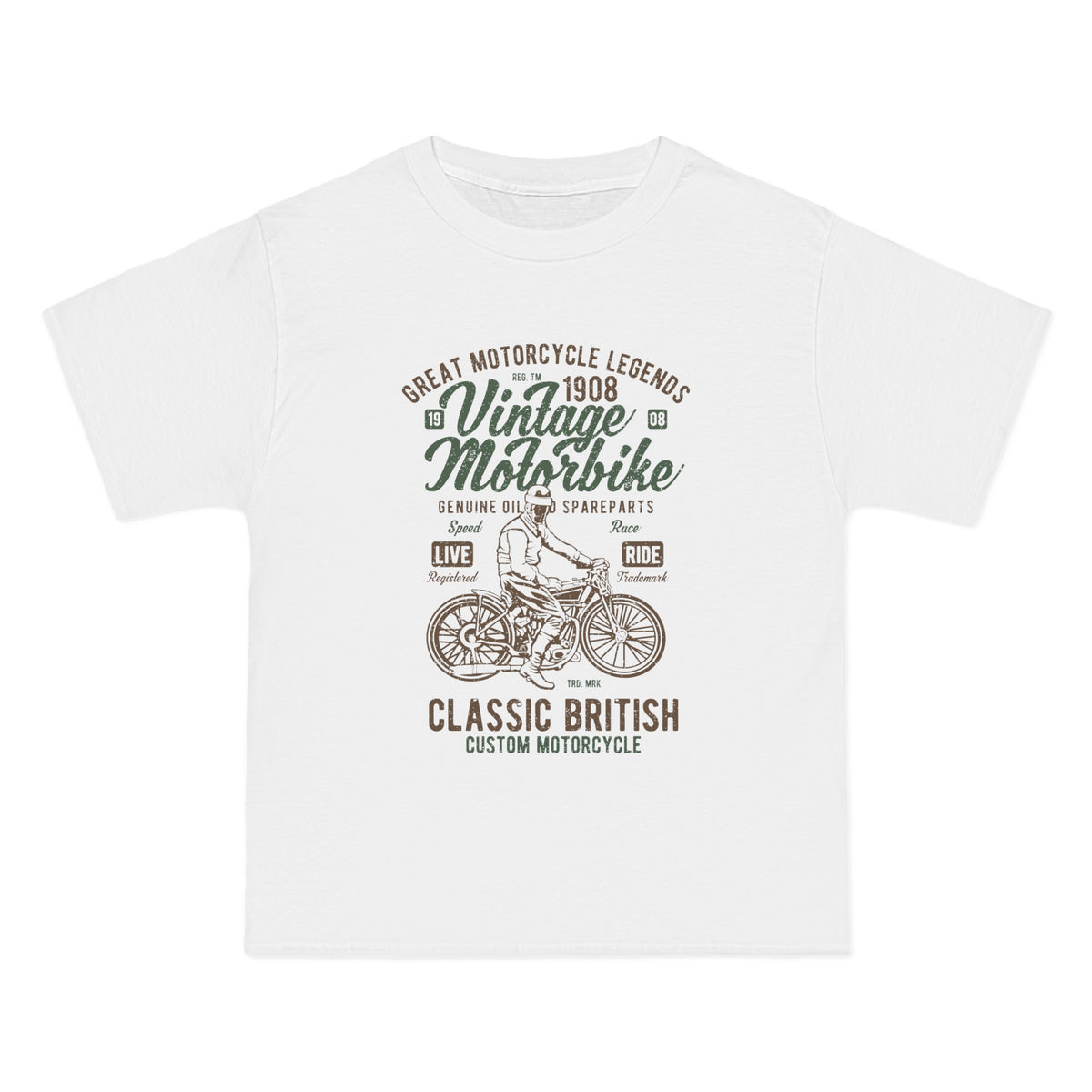 Vintage Motorbike Graphic Tee-INNBLAC Fashion Apparel