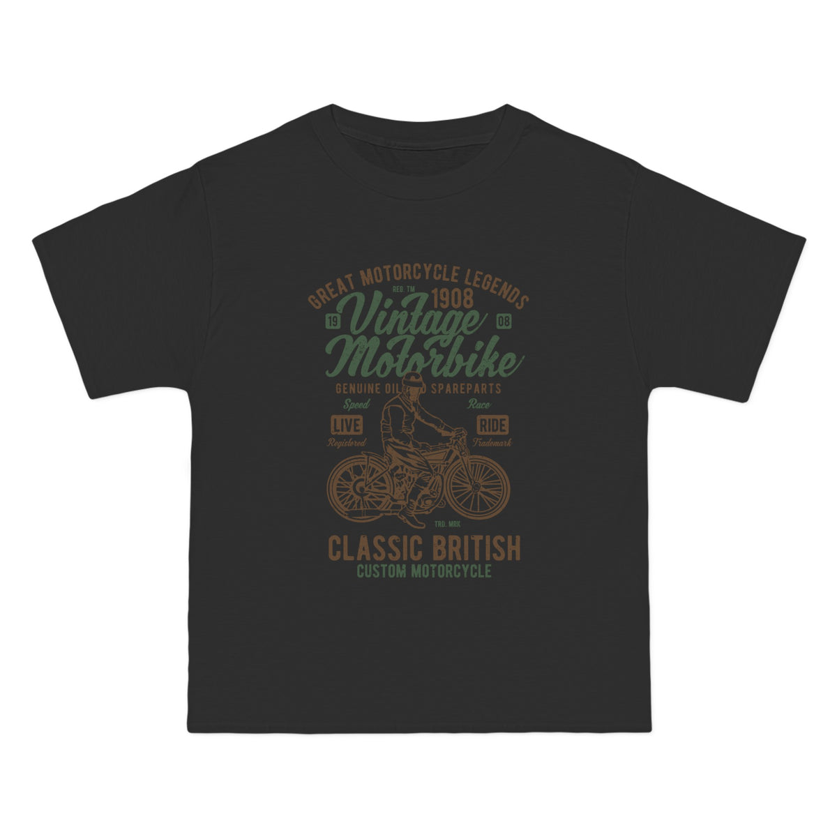 Vintage Motorbike Graphic Tee-INNBLAC Fashion Apparel