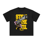 Vintage Pistol & Blossom Graphic Tee-INNBLAC Fashion Apparel