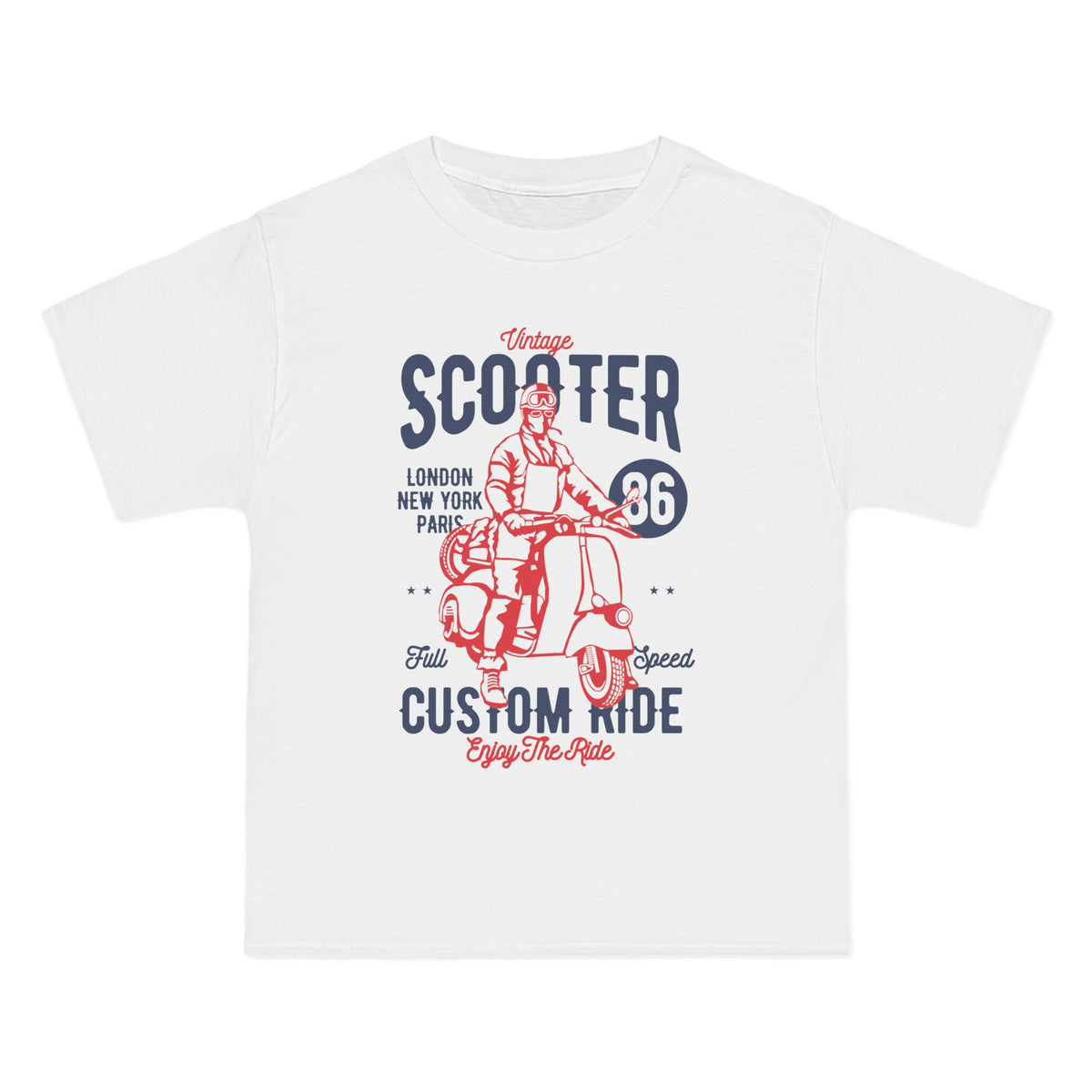 Vintage Scooter Graphic T Shirt-INNBLAC Fashion Apparel
