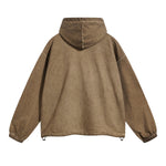 Vintage Spray Paint Elastic Hem Hoodie-INNBLAC Fashion Apparel